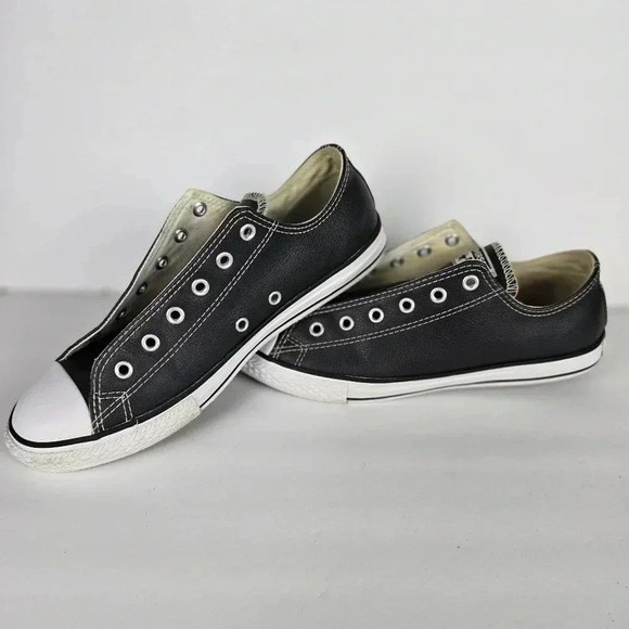 Converse Black and White Slip-On Sneakers - Picture 11 of 11